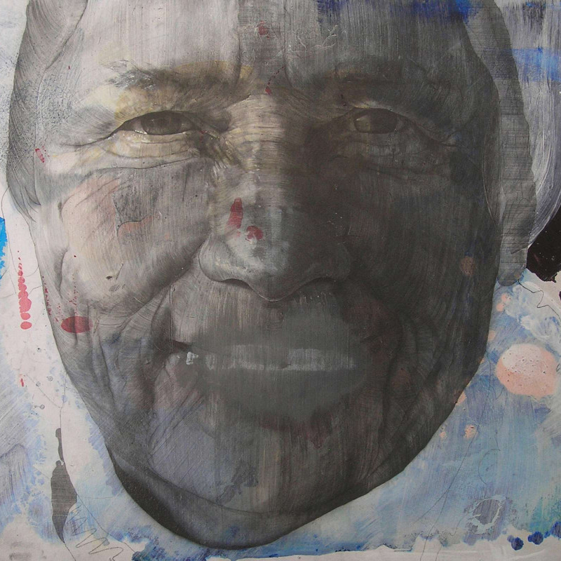 Vít Jonáš, cyklus Celebrity: 59 x 78, akryl a tuha na sololitu, 2010