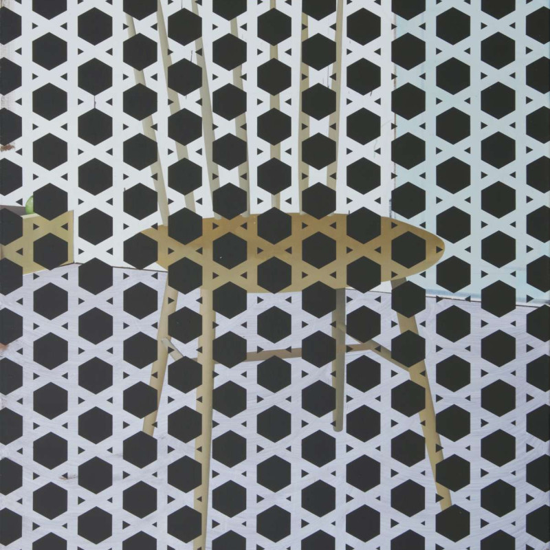 Vít Jonáš, cyklus In - Out: Vincentova židle, 220 x 160cm, akryl na plátně, 2021