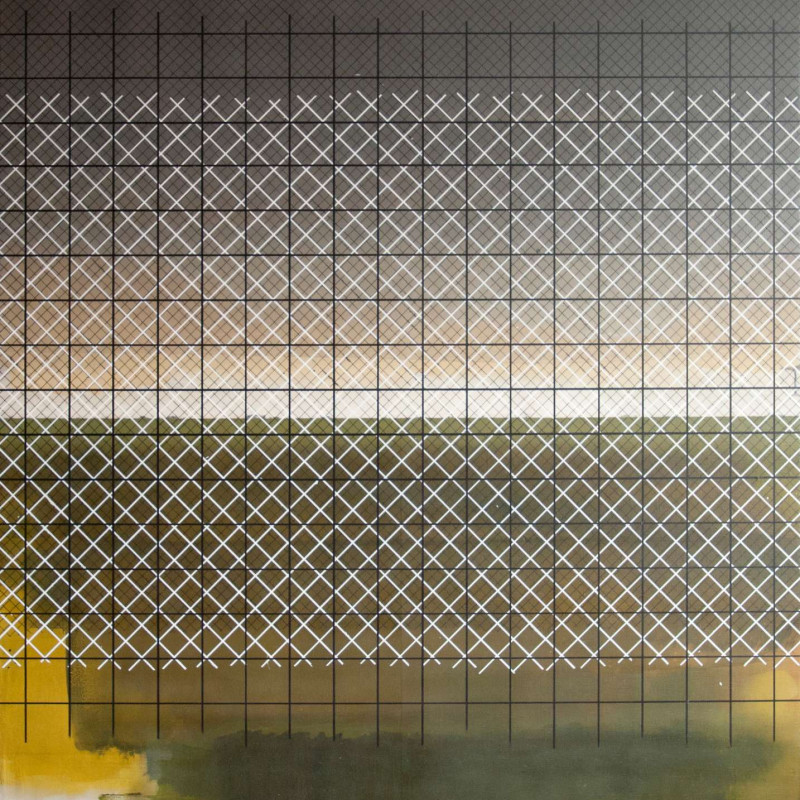 Vít Jonáš, cyklus In - Out: 210 x 190cm, akryl na plátně, 2014