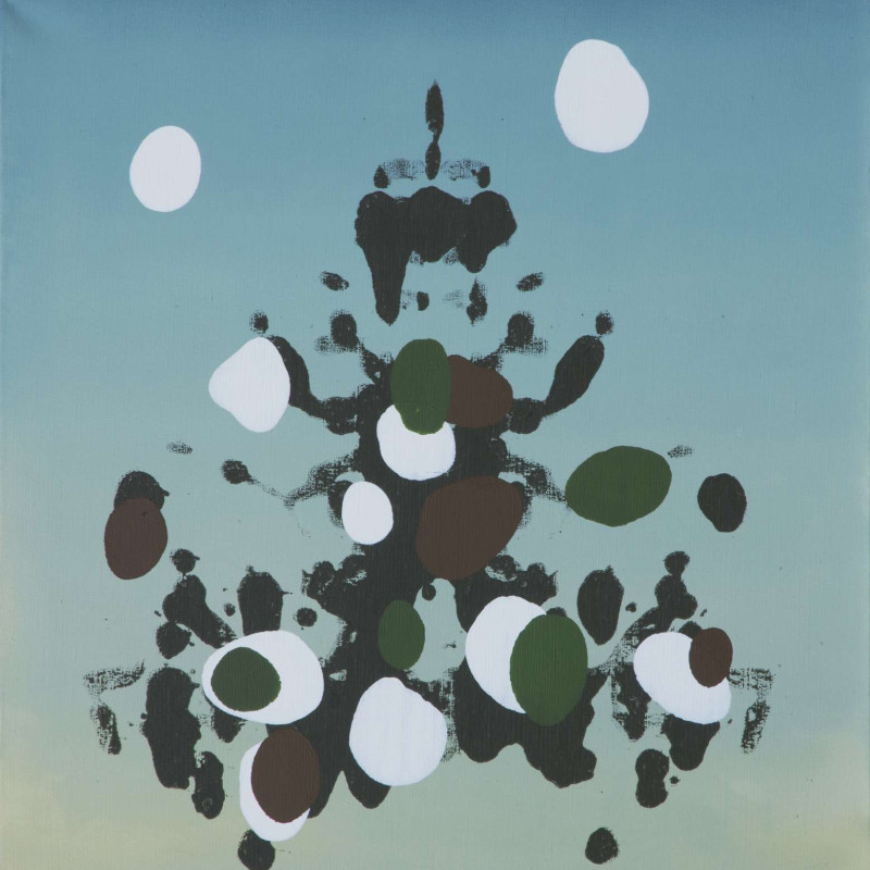 Vít Jonáš, cyklus Karasaki: 80 x 75cm, akryl na plátně, 2021