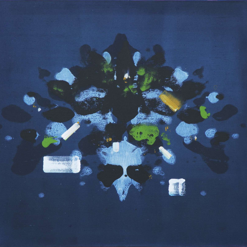 Vít Jonáš, cyklus Karasaki: 75 x 80cm, akryl na plátně, 2021