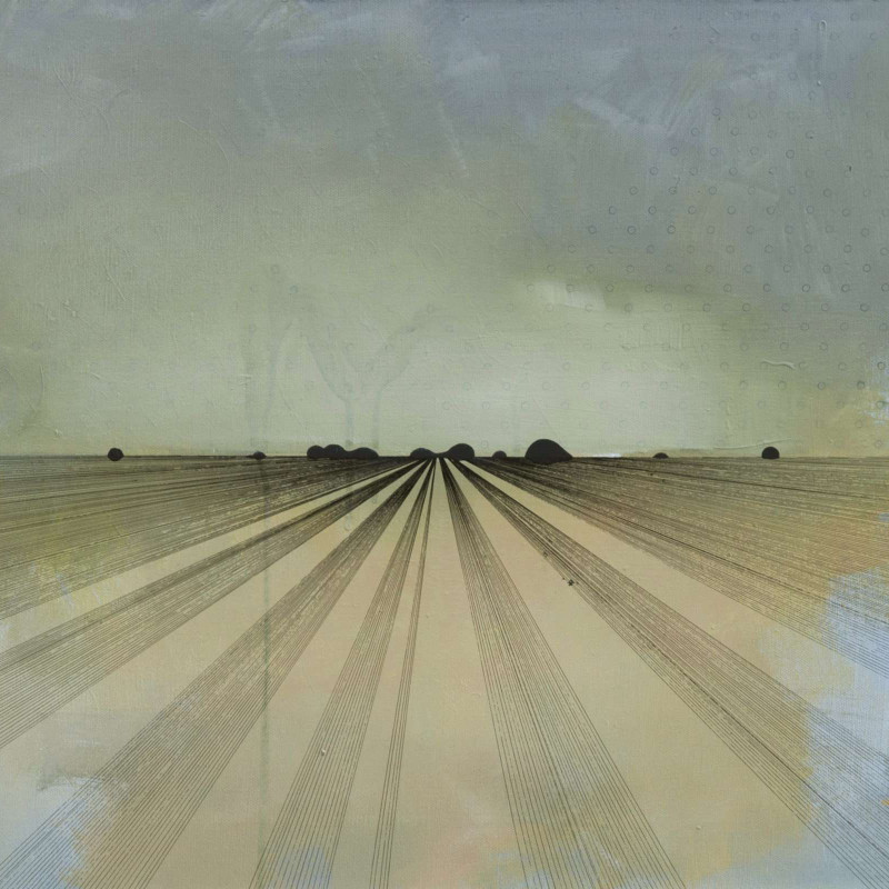 Vít Jonáš, cyklus Linescapes: 50 x 60cm, kombinovaná technika, plátno, 2015