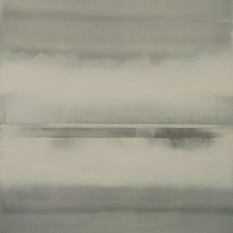 Vít Jonáš, cyklus Linescapes: 160 x 140cm, akryl a tuha na plátně, 2014