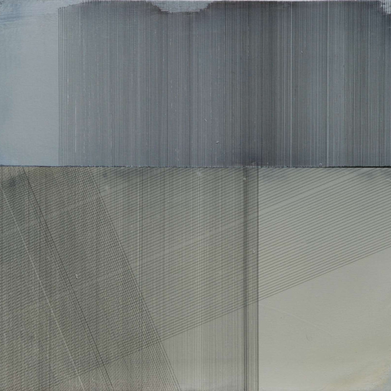 Vít Jonáš, cyklus Linescapes: 45 x 50cm, kombinovaná technika, plátno, 2015