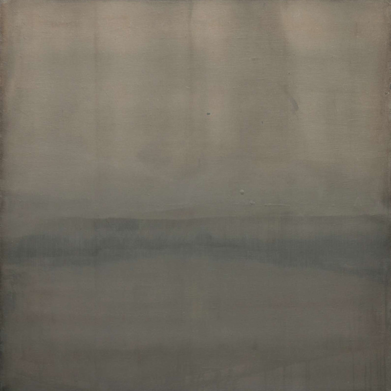 Vít Jonáš, cyklus Linescapes: 95 x 95cm, akryl a tuha na plátně, 2013