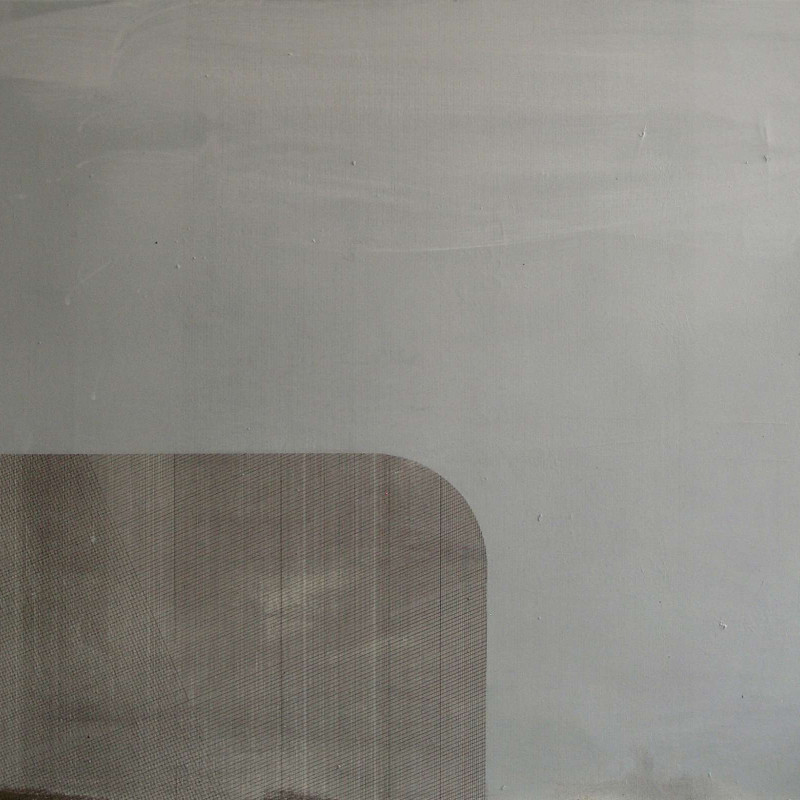 Vít Jonáš, cyklus Linescapes: Konec světa, 70 x 75cm, kombinovaná technika, plátno, 2015