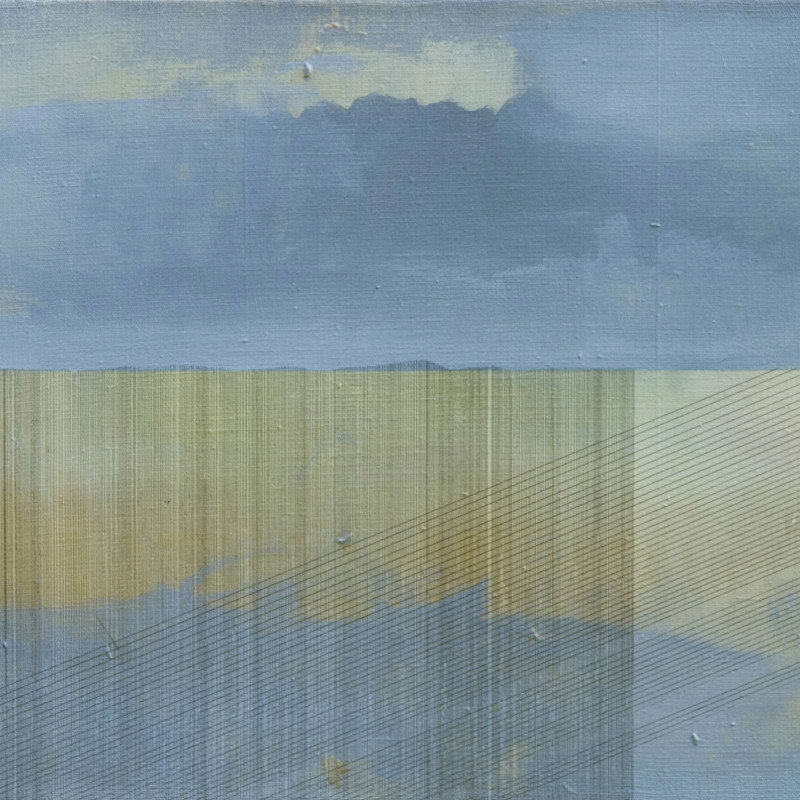 Vít Jonáš, cyklus Linescapes: 40 x 50cm, kombinovaná technika, plátno, 2015