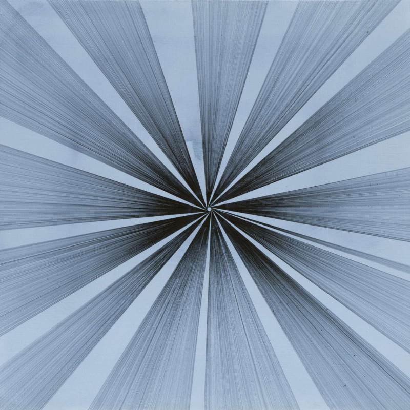 Vít Jonáš, cyklus Linescapes: Slunce, 75 x 80cm, kombinovaná technika, plátno, 2015