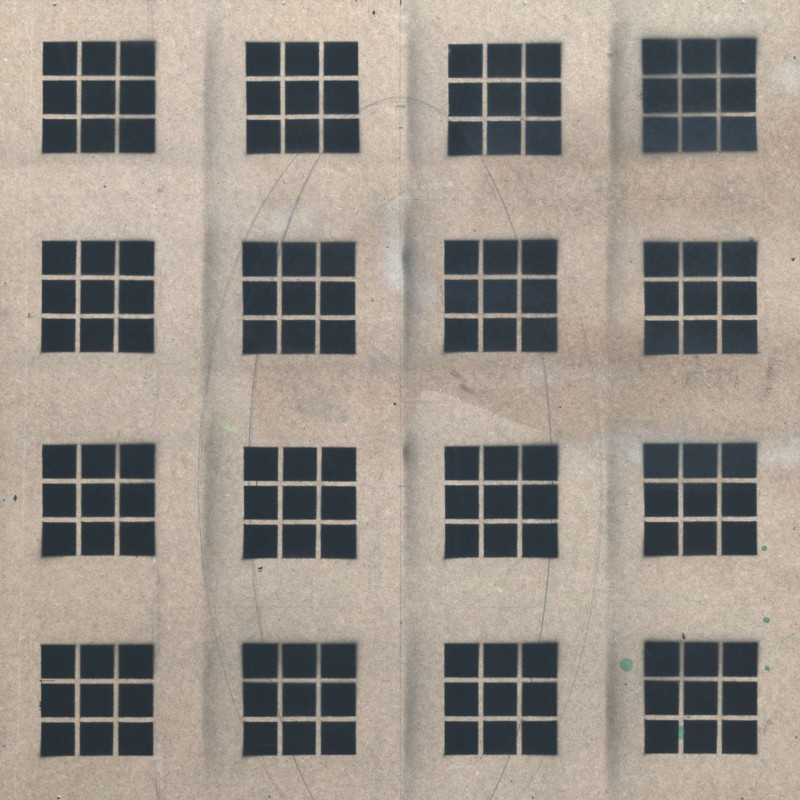 Vít Jonáš, cyklus Loos: 95 x 95cm, sprej na sololitu, 2013