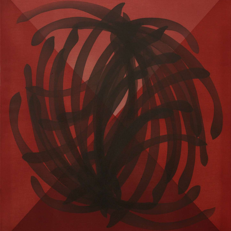 Vít Jonáš, cyklus Skelety: 100 x 90cm, akryl a grafit na plátně, 2025