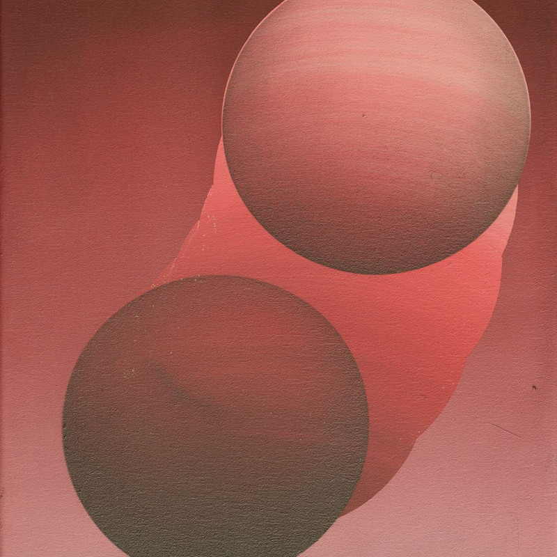 Vít Jonáš, cyklus Structures - Spaces: 35 x 30cm, akryl a grafit na plátně, 2025