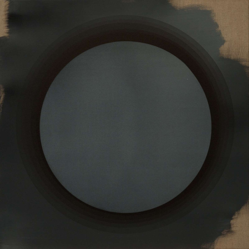 Vít Jonáš, cyklus Structures - Spaces: 65 x 60cm, akryl a grafit na plátně, 2024